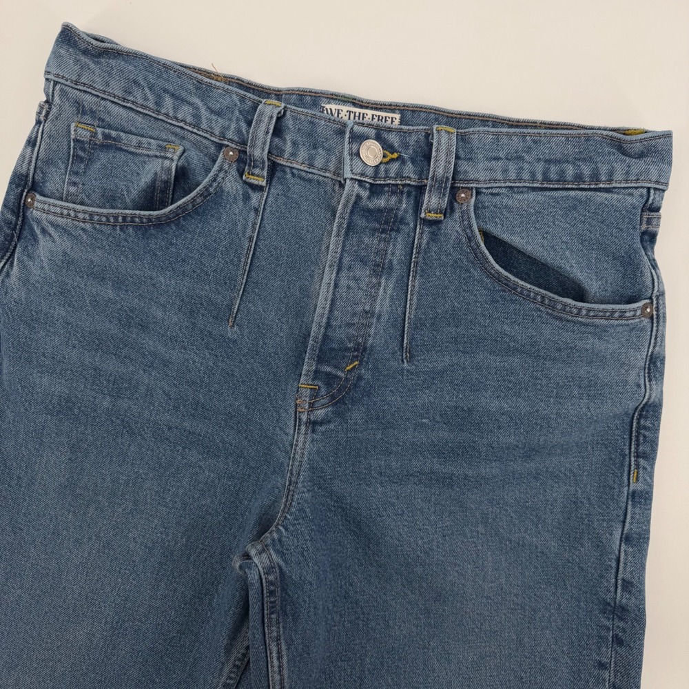 WE THE FREE High Rise Straight Leg Jeans Womens Medium Wash Size 28‎